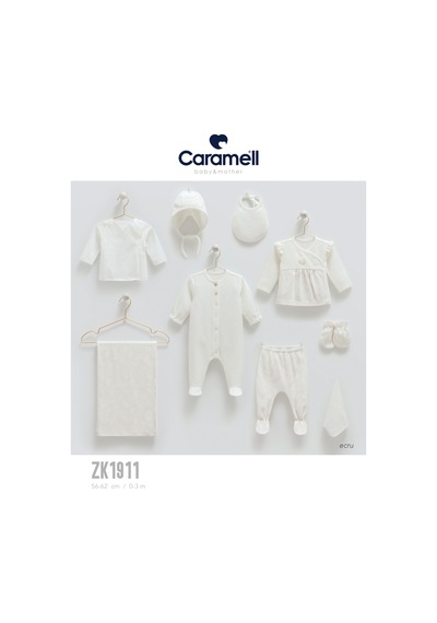 Caramell Barbosa Tiny Lace 10'lu Hastane Çıkışı 56-62cm Zk1911 Yeni Sezon 2025 Ekru