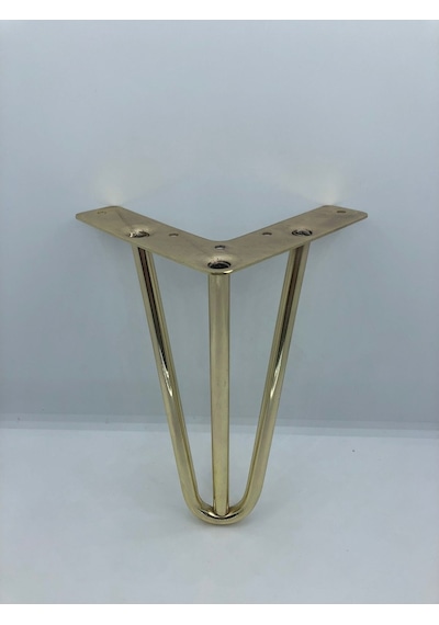 Karakoçaksesuar Metal, 3 Mil 18x12x12 Gold Berjer, Koltuk, Mobilya Ayağı (4 Adet
