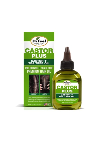 Difeel Castor + Tea Tree Oil Yavaş Uzayan Saçlara Özel Saç Bakım Yağı 75ml