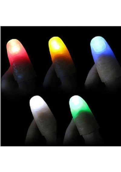 Led Işıklı Sihirli Parmak Işıklı Parmak Şaka Parmak Standart