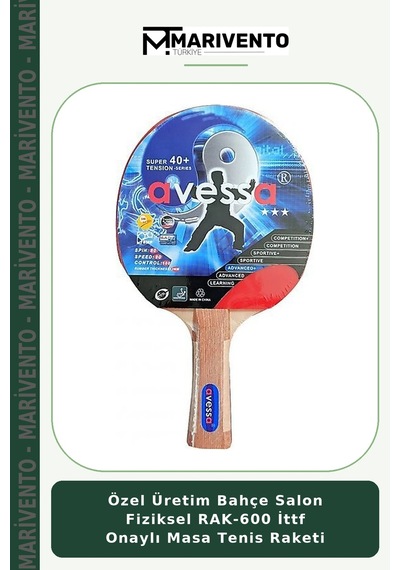 Özel Üretim Bahçe Salon Fiziksel Rak-600 İttf Onaylı Masa Tenis Raketi