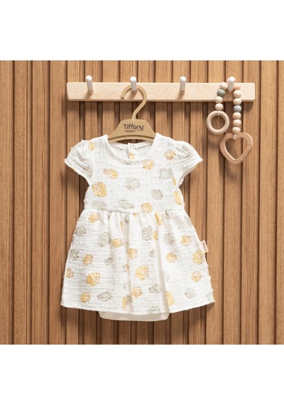 Tiffany Baby & Kids Tiffany Baby Müslin Sea Shell Theme Body Elbise 62087 Ekru