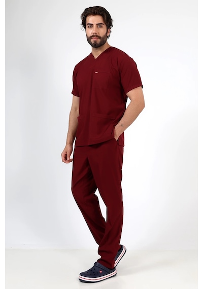 Zarf Yaka Erkek Likralı Takım - 6407 Bordo 6407 Bordo Soft
