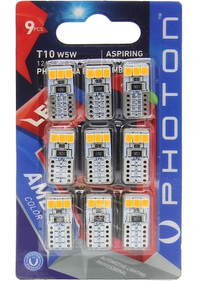 Photon T10 W5w Turuncu Led Modül Blister 9'lu Paket