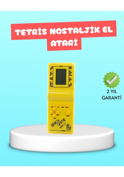 Tnabilir - 622 - El Aterisi Gameboy Kla Tetris Oyunu, Pil İle Çalışan Mini - Gldısptm - El Konsolu