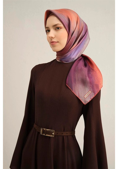 Armine 2025 İlkbahar - Yaz - Dj Saf İpek Eşarp Sura -9308d01 - 90 X 90 / Mor 03 Mor 03