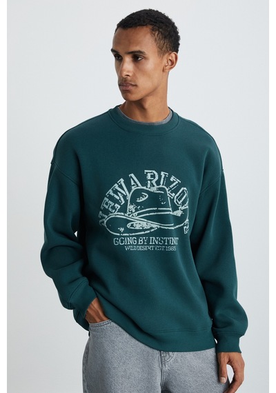 Grımelange Hat Erkek Yumuşacık Yeşil Sweatshirt Yeşil