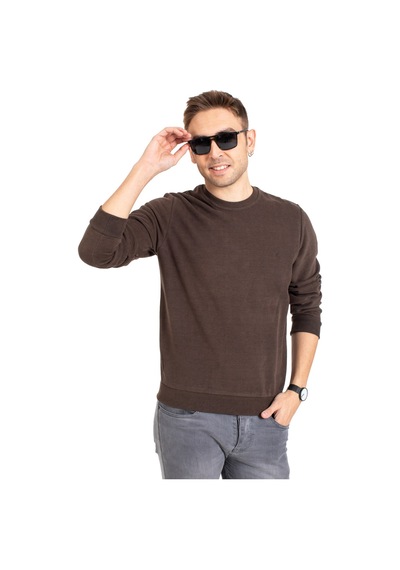 Erkek Klasik Regular Kalıp Pamuklu Selanik Yuvarlak Yaka Sweatshirt 1111-Kahve Rengi-Kahve Rengi Kahverengi Erkek Klasik Regular Kalıp Pamuklu Selanik Yuvarlak Yaka Sweatshirt 1111-Kahve Rengi-Kahve Rengi Kahverengi