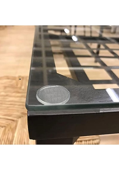 Lexroo Yapışkanlı Cam Tutucu Şeffaf 18 Mm 12'li Mobilya Raf Ses Tutucu