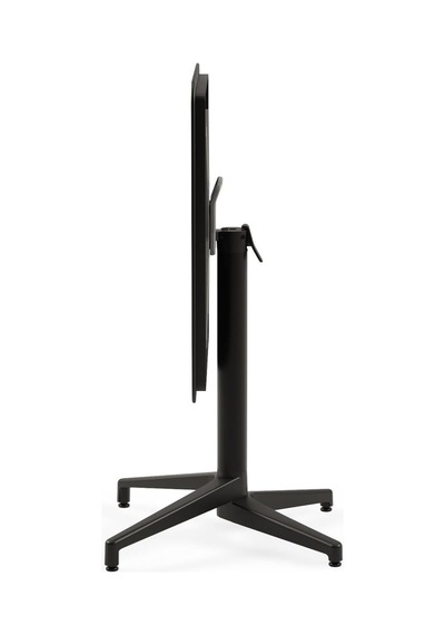 Moon Katlanır Masa 70x70 Cm - Bahçe, Balkon, Kafe, Restoran İçin, İç Ve Dış Mekan Siyah Diğer