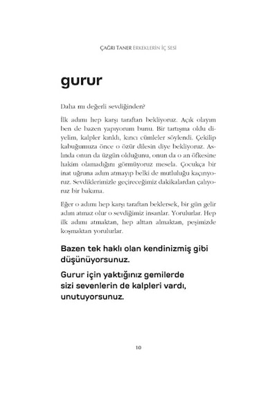 Erkeklerin İç Sesi - Çağrı Taner - Hayykitap