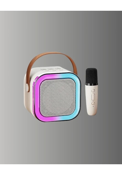 Bluetooth Karaoke Mikrofon Ve Hoparlör Seti Taşınabilir