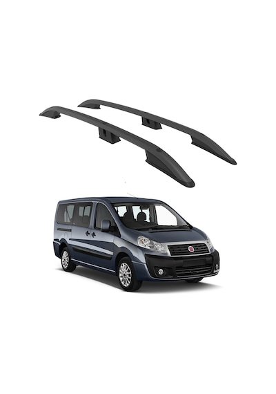 Fiat Scudo Mk2 2006-2016 / Kısa Şasi Turtle Crown Tavan Çıtası Siyah