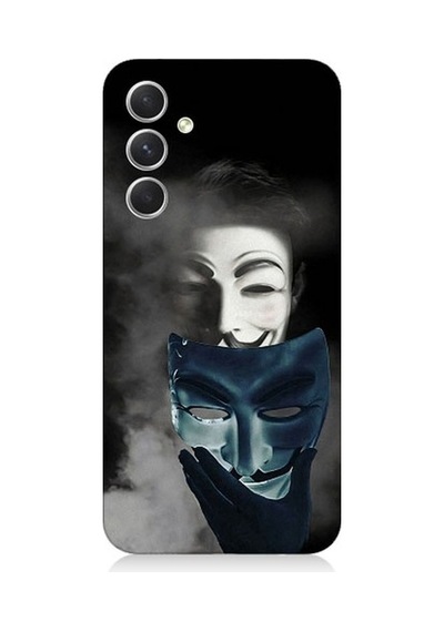Samsung Galaxy A54 Uyumlu V For Vendetta Anonymous Desenli Silikon Kılıf