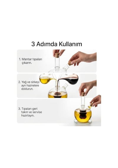 Lexroo Borosilikat Cam Çift Bölmeli Yağlık Ve Sirkelik 350 Ml Çok Renkli