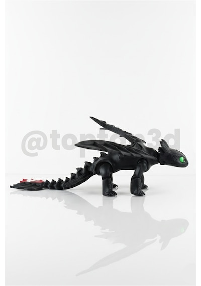 Mega Boy Ejderhanı Nasıl Eğitirsin Gecenin Öfkesi - Dişsiz Toothless - Hareketli Figür 25cm