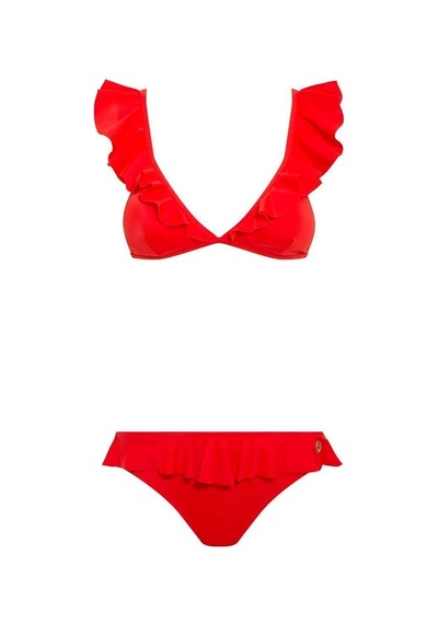 U.S. Polo Assn. Kadın Kırmızı Bikini Takım