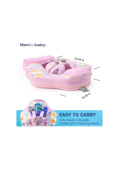 Mambobaby Yüzme Simidi - Flower Bush, Emniyetli, Gölgelikli Ve Ayak Destekli
