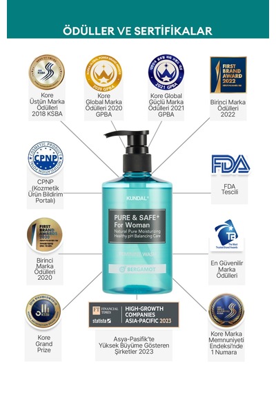 Kadınlara Özel İntim Temizleme Jeli Kundal Feminine Cleanser 300ml Bergamot 98112339