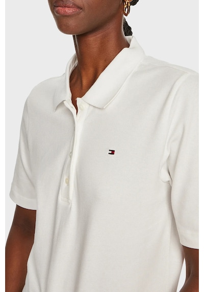 Tommy Hilfiger Bayan Polo Yaka T Shirt Ww0ww43224 Ybl Beyaz Beyaz