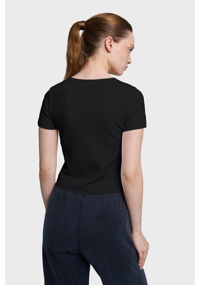 Lescon Kadın Kısa Kollu T-shirt 26y-2102 Siyah