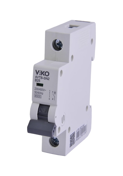 Viko 4vtb-1b25 Otomatik Sigorta 4,5ka B Tipi 1 Kutup 25a 10