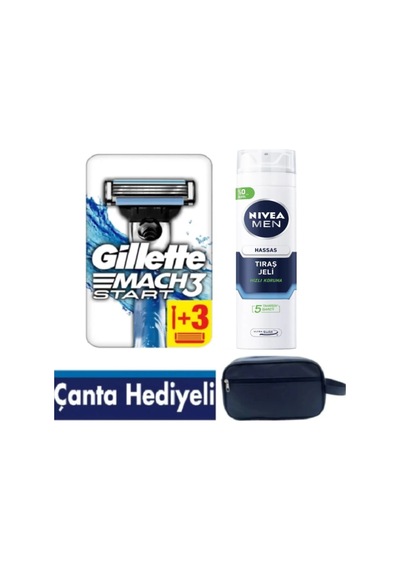 Mach3 Start Makine +3 Yedek+ 200ml Hassas Jel+çanta