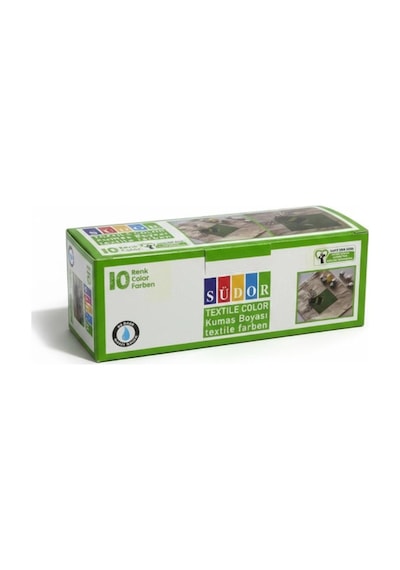 Südor Tekstil Boyası Seti 10 Renk - Kumaş Boyası 25 Ml X 10 Çok Renkli