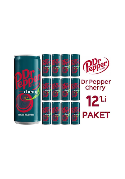 Dr Pepper Cherry Karışık Aromalı Gazlı İçecek 12 x 330 ML