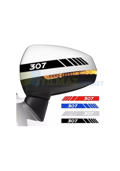 Peugeot 207 301 307 308 407 408 3008 Yan Dikiz Ayna Şerit Sticker 20 X 2 Cm