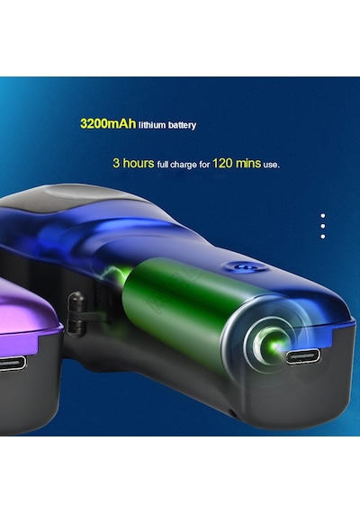 Sones Wmark Ng-9003 Elektrikli Saç Kesme Makinesi Yağ Başlı Elektrikli İtmeli Kesme Makinesi Şarj Edilebilir Saç Kesme Makası Mor