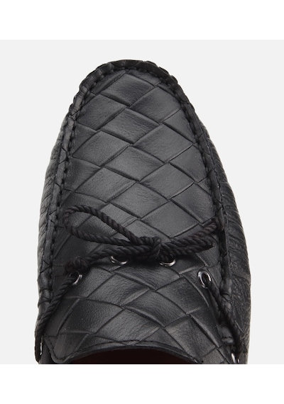 Hotiç Erkek Deri Siyah Kroko Detaylı Günlük Loafer Hotiç Erkek Deri Siyah Kroko Detaylı Günlük Loafer