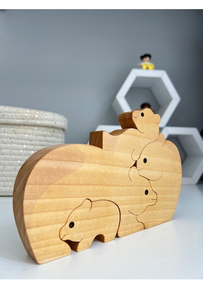 Hbs Art Design Ayı Ailesi Desen Dekor Oyuncak