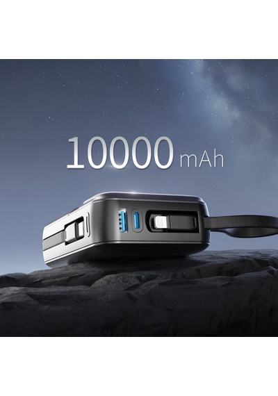 Wiwu Wi-p052 Galaxy Uyumlu Serisi Type-c Lightning Çıkışlı Taşınabilir Powerbank Pd 35w 10000mah Siyah