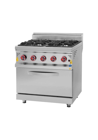 Csa Karacasan 700 Seri Doğalgazlı Dört Gözlü Kuzineli Ocak80x70x85cm