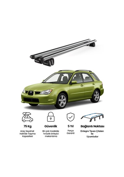 Pençe Subaru İmpreza 2005-2010 Uyumlu Gri Ara Atkı 109cm Port Bagaj Tavan Barı