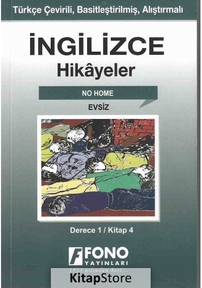 Evsiz-İngilizce Hikayeler Derece 1 Kitap 4- Fono Yayınları