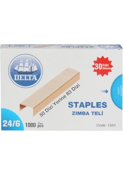 Delta Zımba Teli 24/6 Sarı 3 Lü Set 1551