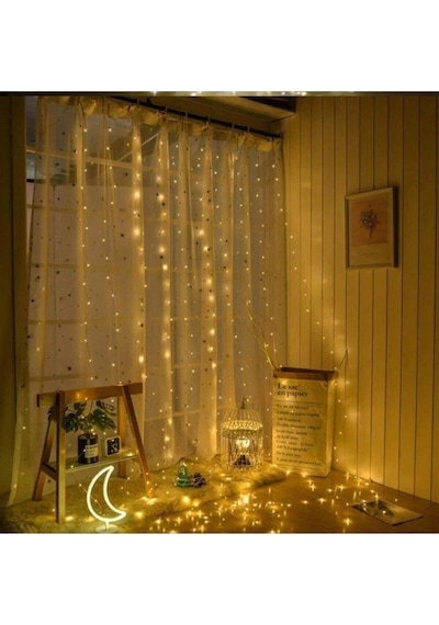 Perde Led 10 Sarkıtlı Usb Li 2 Metre Kumandalı 8 Modlu 2 Mt X 2