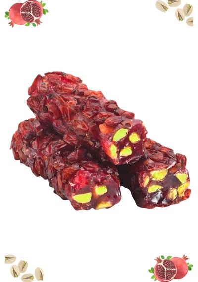 Zereşk Üzümü Kaplı Antep Fıstıklı Nar Aromalı Parmak Fitil Lokum 1kg