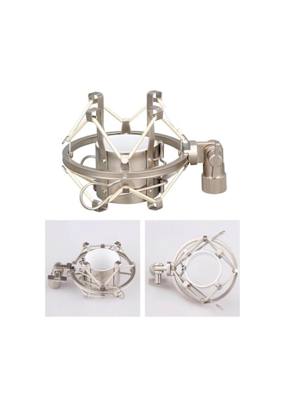 Lastvoice Shm-02 Pro Stüdyo Mikrofon Gri Shock Mount Metal