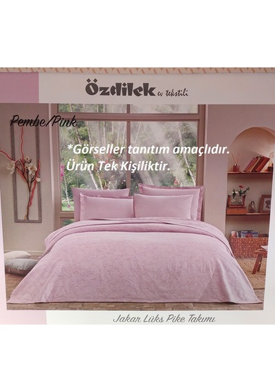 Özdilek Rf -pembe- Jakar Lux Z Tek Kişilik Pike Takımı