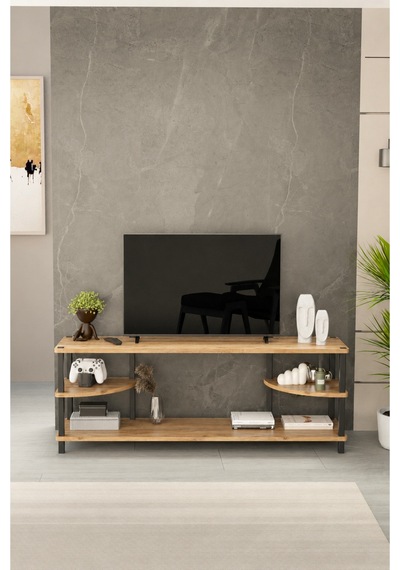 Neoline 120 Cm Tv Ünitesi Modern Tv Sehpası - Meşe Meşe