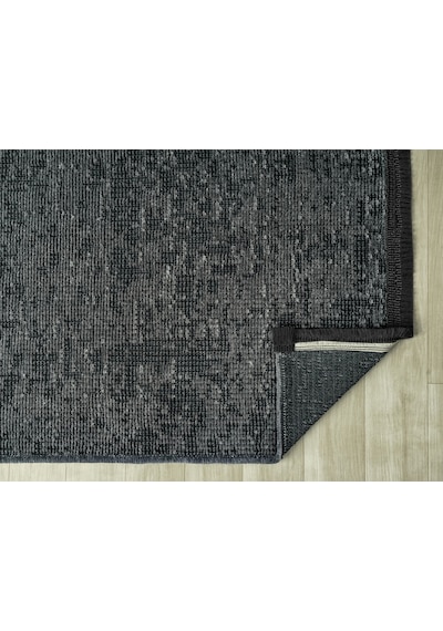Aura Pixel Antrasit Grey- Pamuk Tabanlı Yıkanılabilir Şönil Kilim