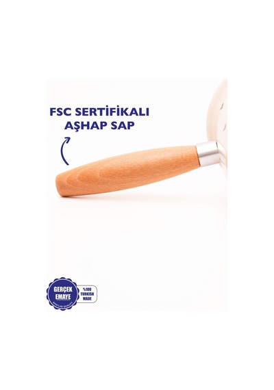 Black Cupid Emaye Ahşap Saplı Cezve 500ml-6 Kişilik