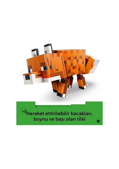 LEGO® Minecraft® Tilki 21588 - 10 Yaş Üzeri Çocuklar için Duruşu Ayarlanabilir Dekoratif Yaratıcı Oyuncak Yapım Seti (497 Parça)
