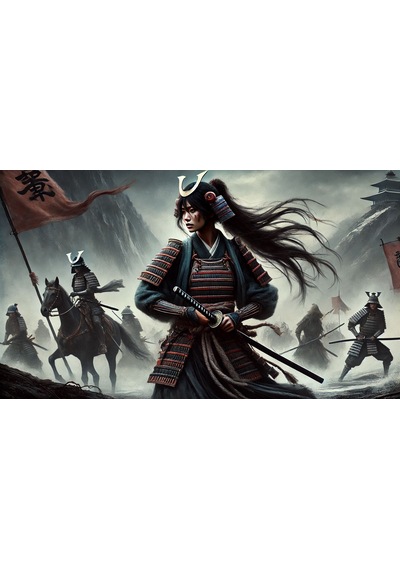 Ti-play Yalnız Kadın Shogun 60x90cm Modern Samuray Pvc Çerçevesiz Tablo