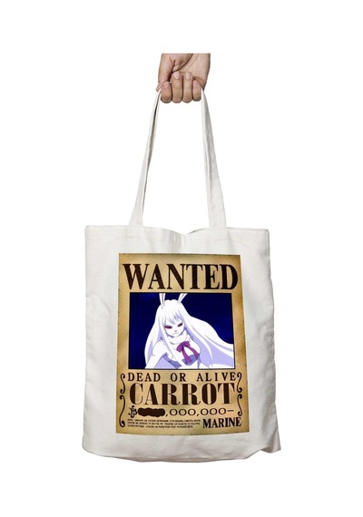 Art Hediye Wanted Carrot Anime İki Tarafı Kalıcı Baskılı Yıkanabilir Çanta Çok Renkli
