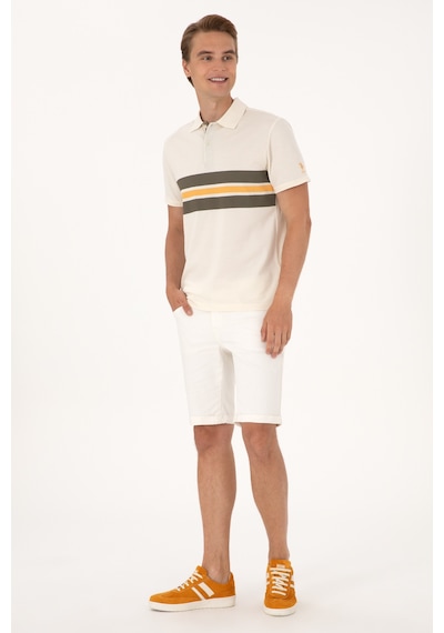 U.S. Polo Assn. Erkek Regular Fit Krem Polo Yaka Tişört 50306808-VR071