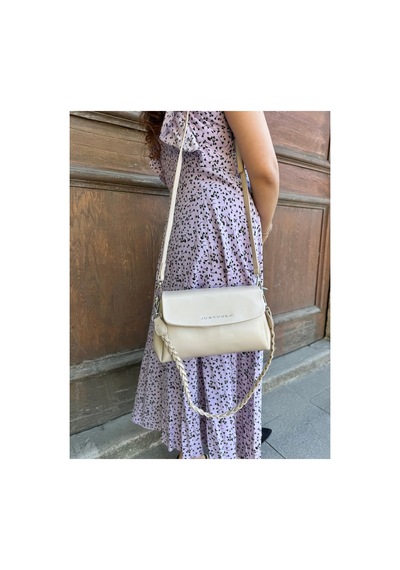 Just Polo Kadın Yeni Sezon Örgü Detaylı Ayarlanabilir Askılı Lüks El Ve Omuz Çantası Ebat : 26 X 14 Cm Vizon